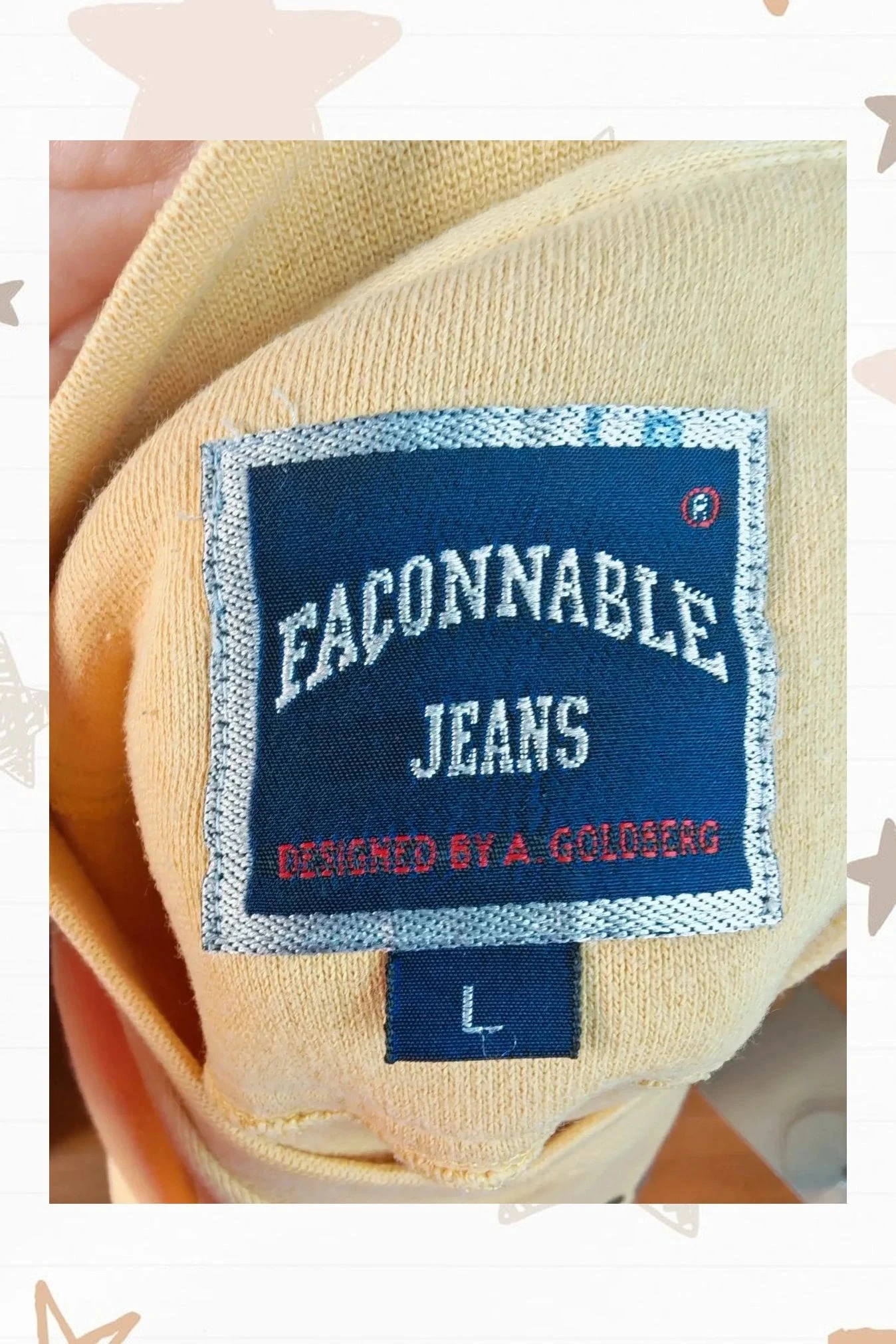 Sudadera Vintage Façonnable Jeans - Estilo Retro – photo 2